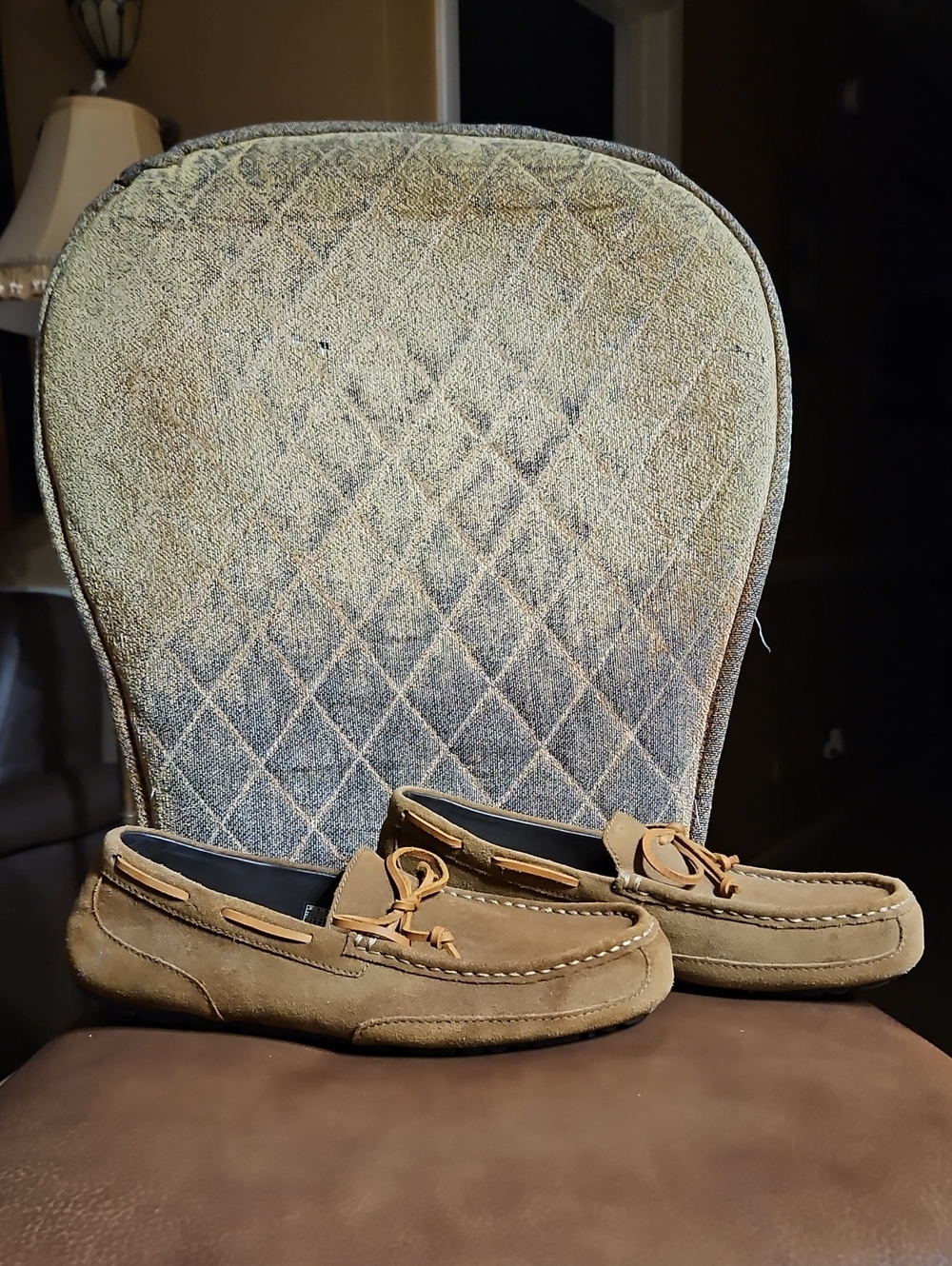 UGG Chester Chestnut Brown Suede Moccasin Driving Loafers Slippers Shoes